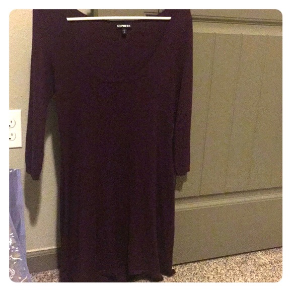 Express Dresses & Skirts - LIKE NEW maroon-colored Express sweater dress.
